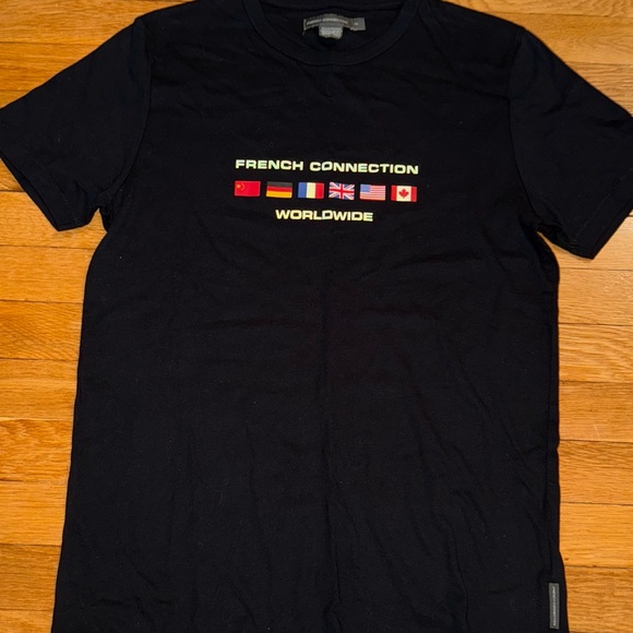 French Connection Black Short Sleeve Tee NWOT - Picture 1 of 6